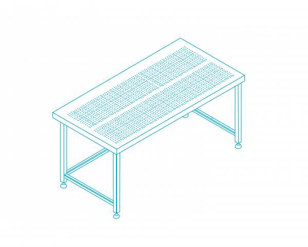 ESD CLEANROOM TAFELS EN REKKEN – RVS